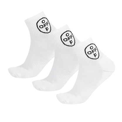 PACK MEIA OFF-WHITE L/AB HORIZONTAL BELOW THE CALF WHITE
