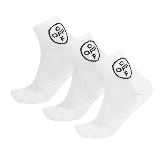 PACK MEIA OFF-WHITE L/AB HORIZONTAL BELOW THE CALF WHITE