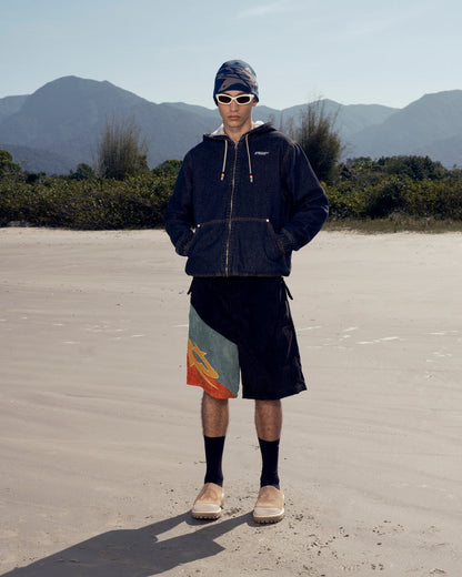 JAQUETA PIET BLACK DENIM HOODED