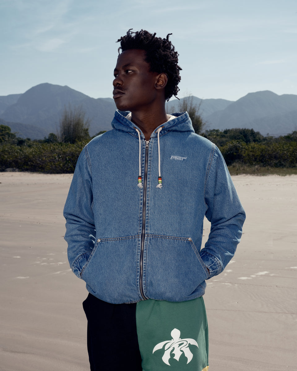 JAQUETA PIET WASHED DENIM HOODED