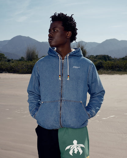 JAQUETA PIET WASHED DENIM HOODED