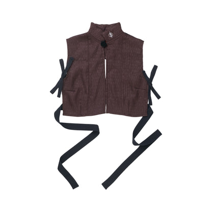 TIED VEST SAYUR RUSTY BROWN