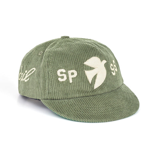 BONÉ SOLEIL BIRD CORDUROY CROWN GREEN