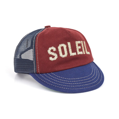 BONÉ SOLEIL LETTERS CROWN BURGUNDY/BLUE