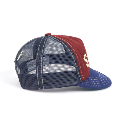 BONÉ SOLEIL LETTERS CROWN BURGUNDY/BLUE