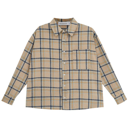 CAMISA SOLEIL PLAID FLANNEL OFF WHITE