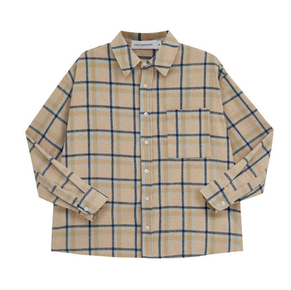 CAMISA SOLEIL PLAID FLANNEL OFF WHITE