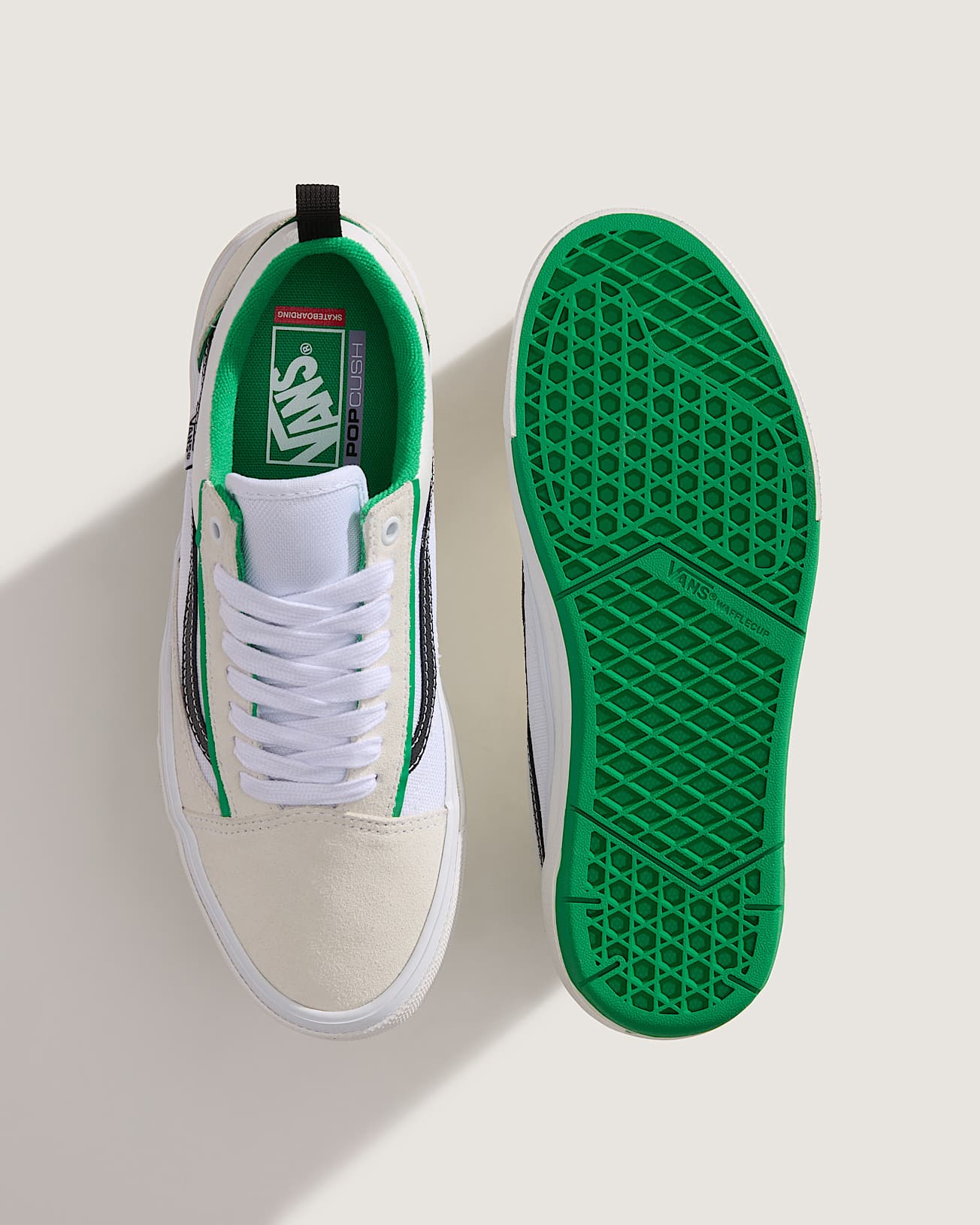 TÊNIS VANS SKATE OLD SKOOL WAFFLECUP WHITE/GREEN