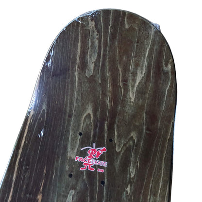 SHAPE FACE SKATE EMBOSSED LOGO BLACK