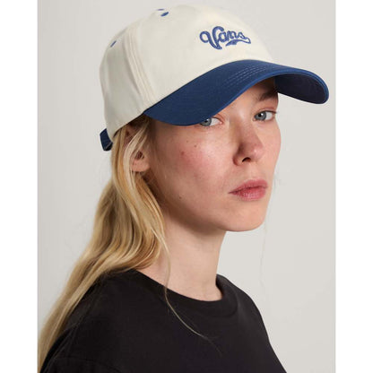 Boné Vans Curved Bill Jockey azul marinho e off-white - foto 4