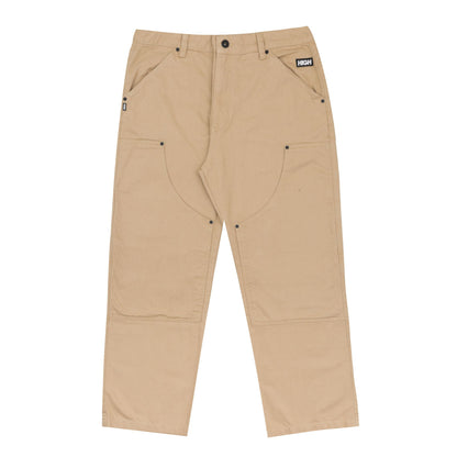 CALÇA HIGH DOUBLE KNEE 5 POCKET CARAMEL