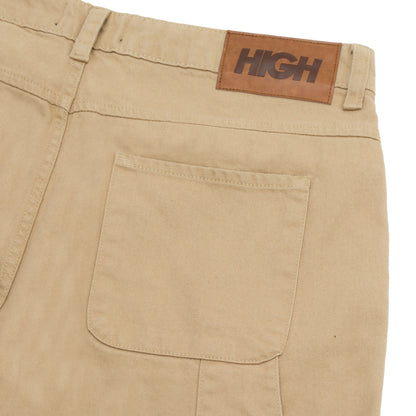 CALÇA HIGH DOUBLE KNEE 5 POCKET CARAMEL