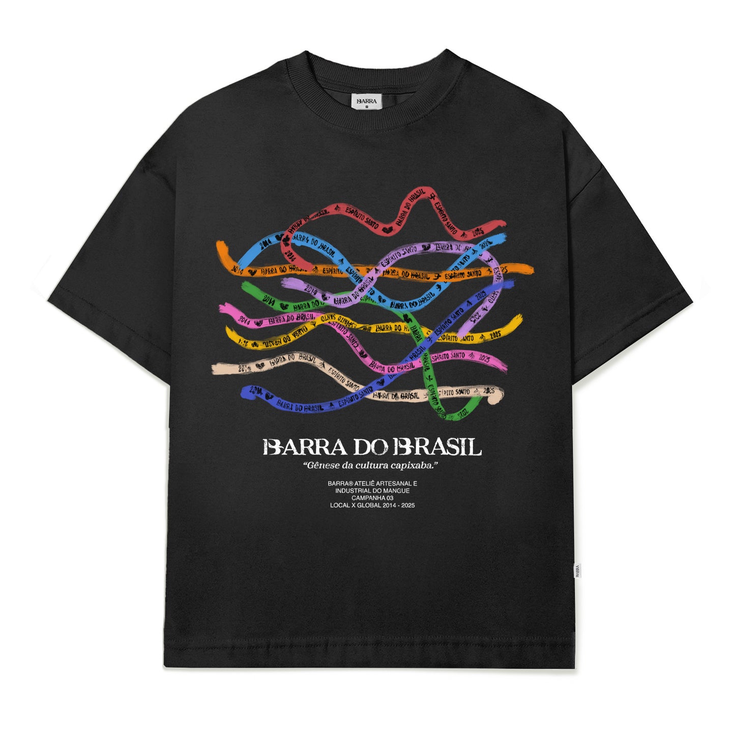 CAMISETA BARRA CREW FE SOUVENIR PRETA