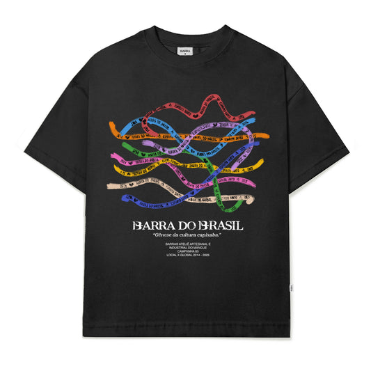 CAMISETA BARRA CREW FE SOUVENIR PRETA
