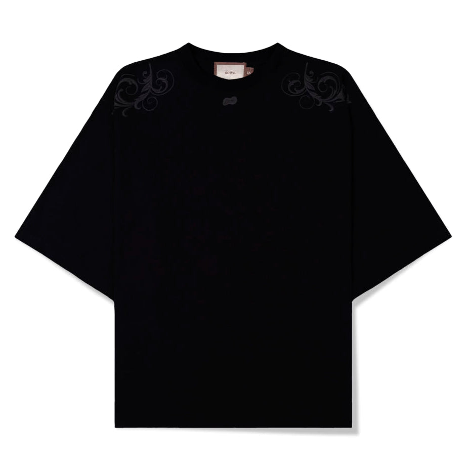 CAMISETA DOWN QUEIMADURA BOXY BLACK