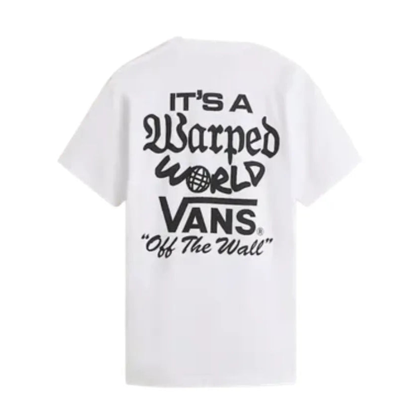 CAMISETA VANS WARPED WORLD WHITE