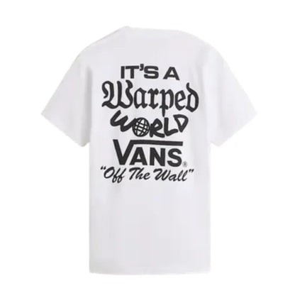 CAMISETA VANS WARPED WORLD WHITE