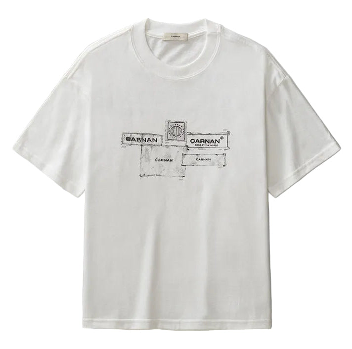 CAMISETA CARNAN LABELS BOXY OFF-WHITE