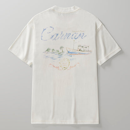 CAMISETA CARNAN BOAT HEAVY OFF WHITE