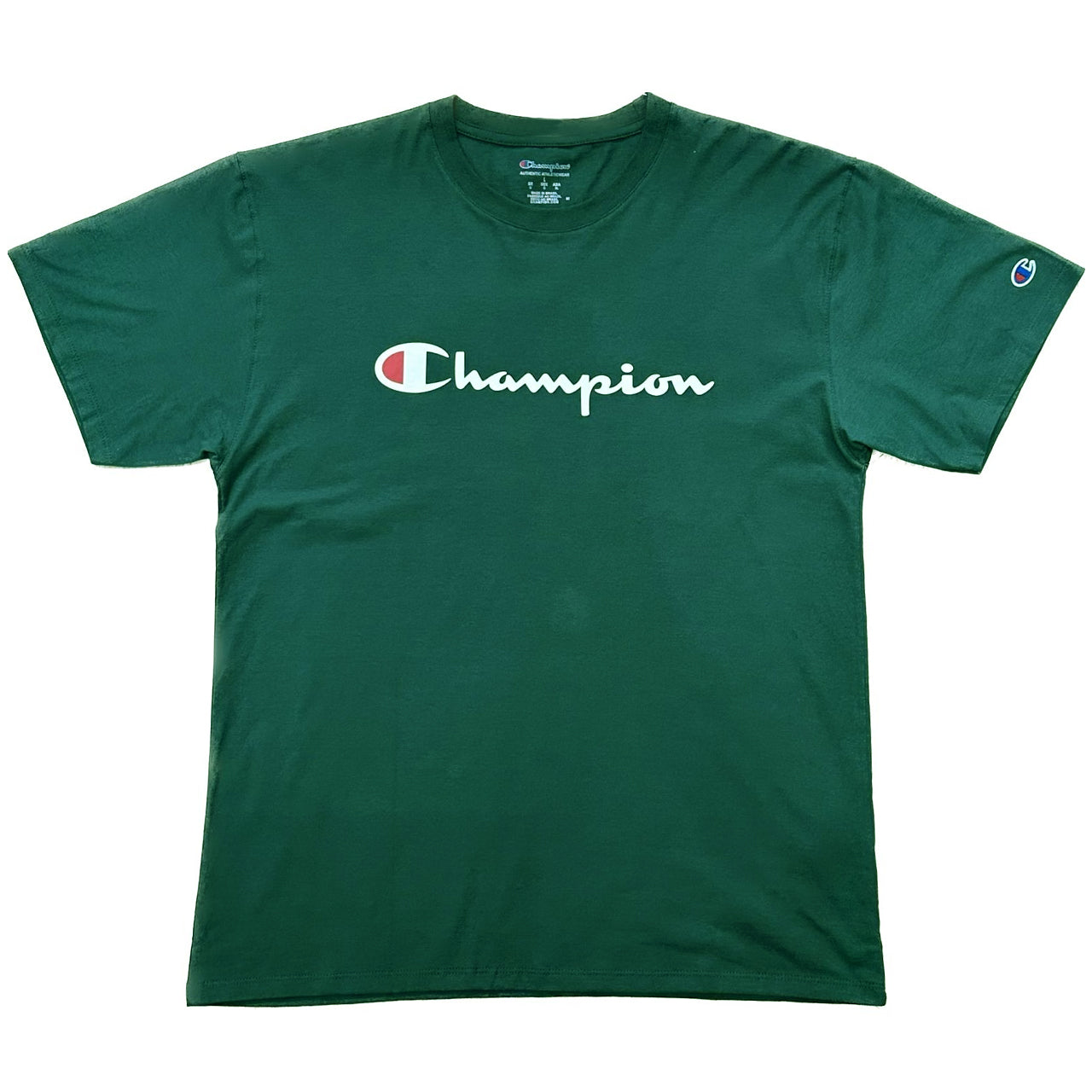 CAMISETA CHAMPION LOGO SCRIPT INK LAKESIDE GREEN