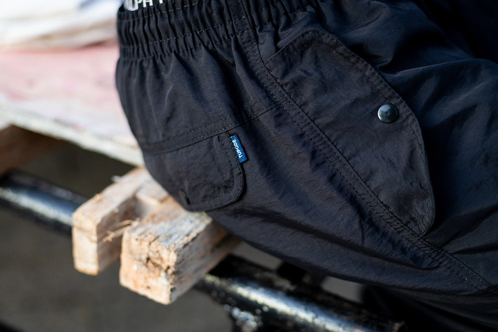 BERMUDA TUPODE PARACHUTES BAGGY ACTIVE PRETO