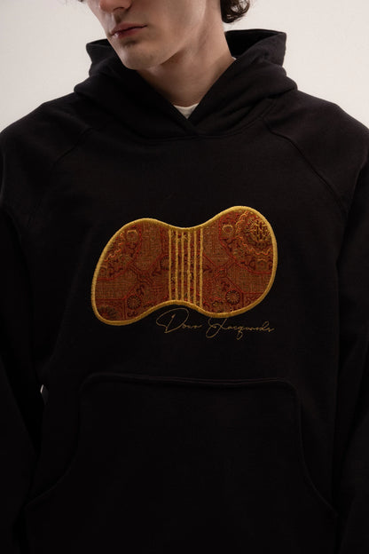MOLETOM DOWN RAGLAN NHOQUE BLACK
