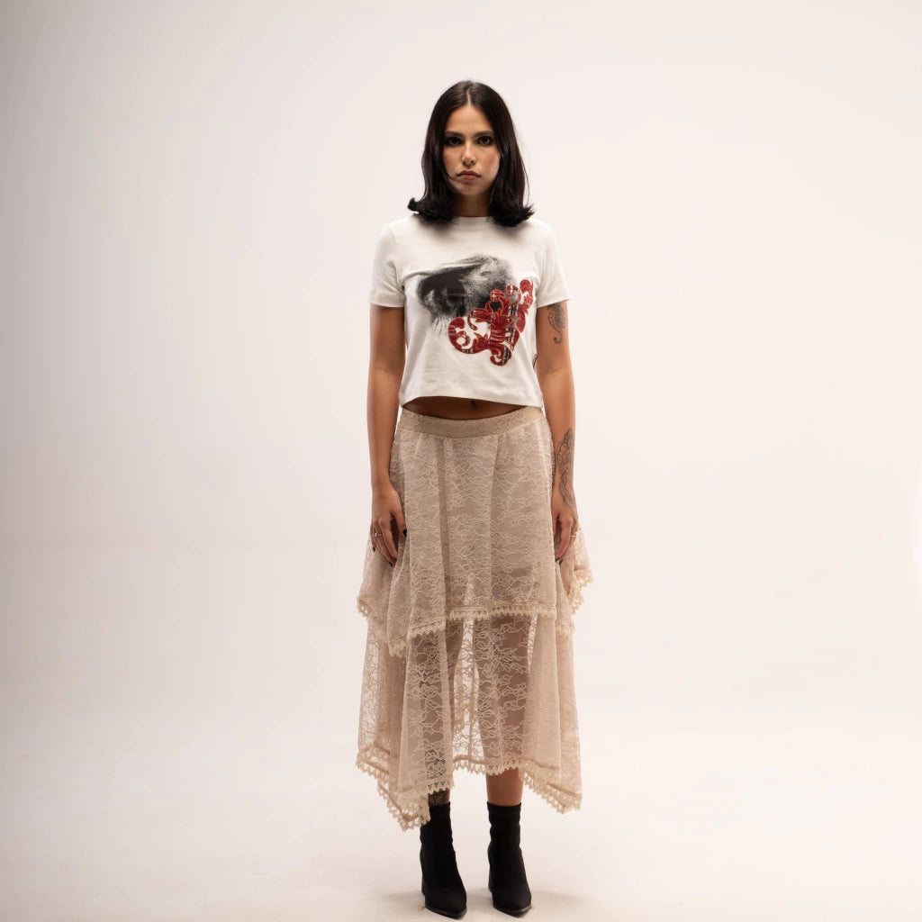 BABY TEE DOWN SIREN JACQUARD