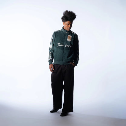 JAQUETA DOWN JACQUARDS TREASURE GREEN