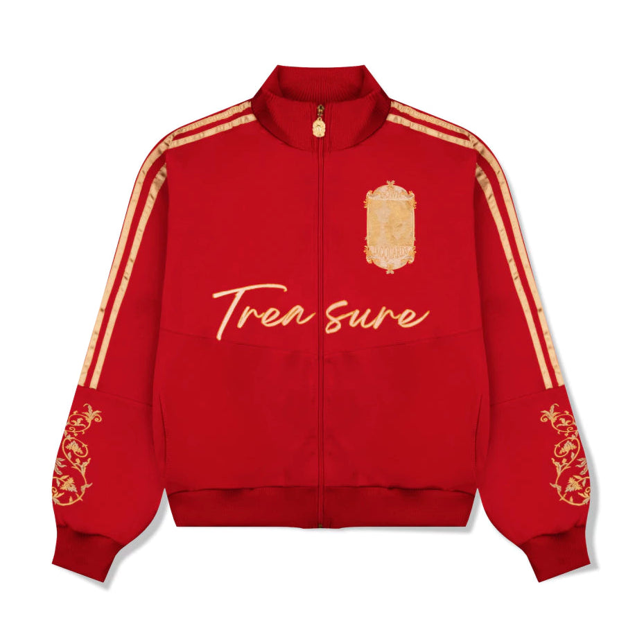 JAQUETA DOWN JACQUARDS TREASURE RED