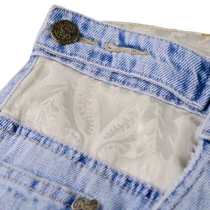 Shorts Down Denim Jacquard.59 Blue - foto 3