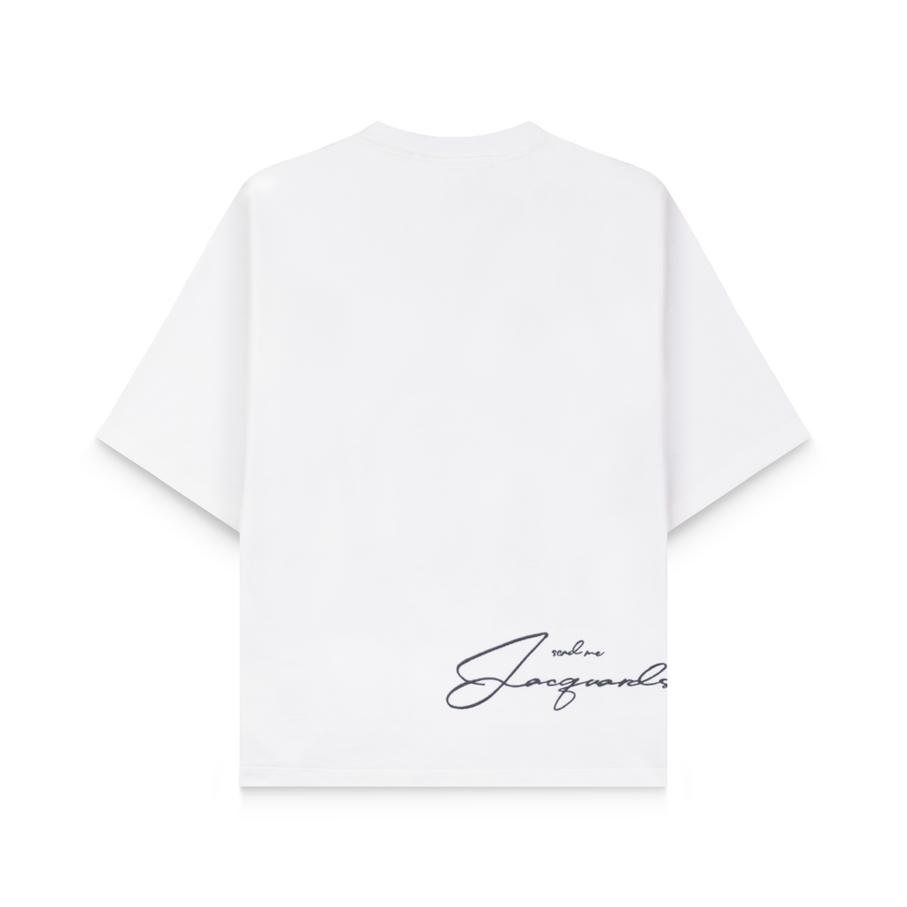 CAMISETA DOWN DIRETORIA EM TROYES JACQUARD OFF WHITE