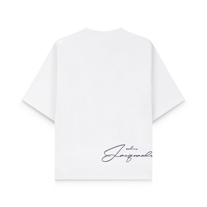 CAMISETA DOWN DIRETORIA EM TROYES JACQUARD OFF WHITE