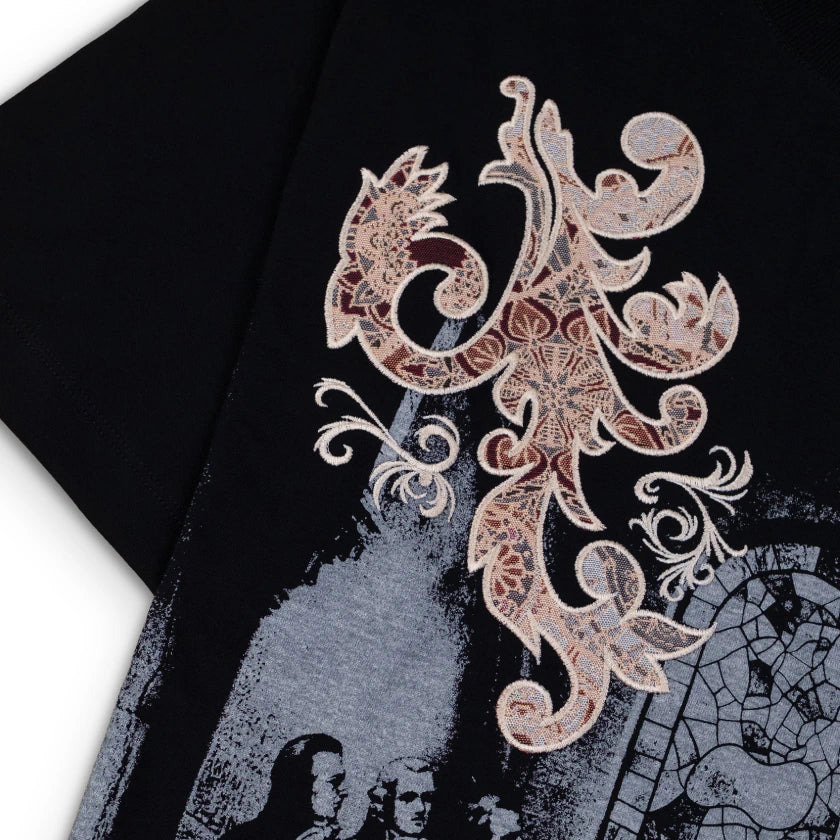 CAMISETA DOWN DIRETORIA EM TROYES JACQUARD BLACK