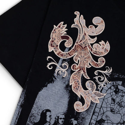 CAMISETA DOWN DIRETORIA EM TROYES JACQUARD BLACK