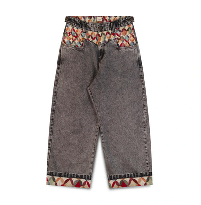CALÇA DOWN BAGGY TUNNEL JACQUARD