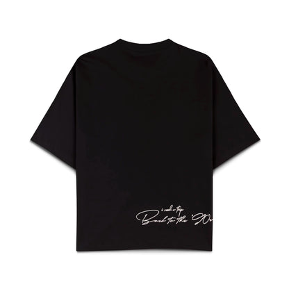 CAMISETA DOWN BOXY BONE LOVE BLACK