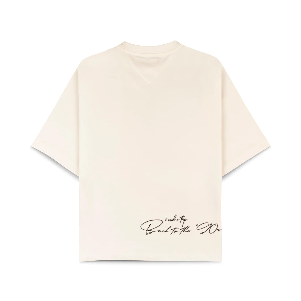 CAMISETA DOWN BOXY BONE LOVE OFF WHITE