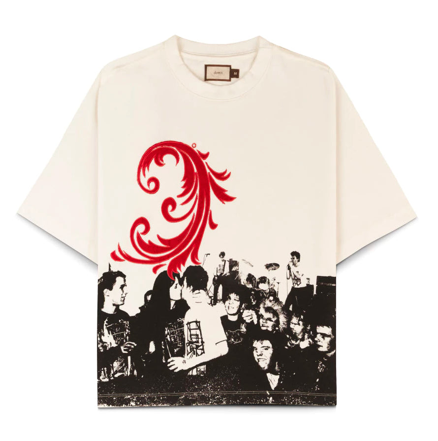 CAMISETA DOWN BOXY BONE LOVE OFF WHITE