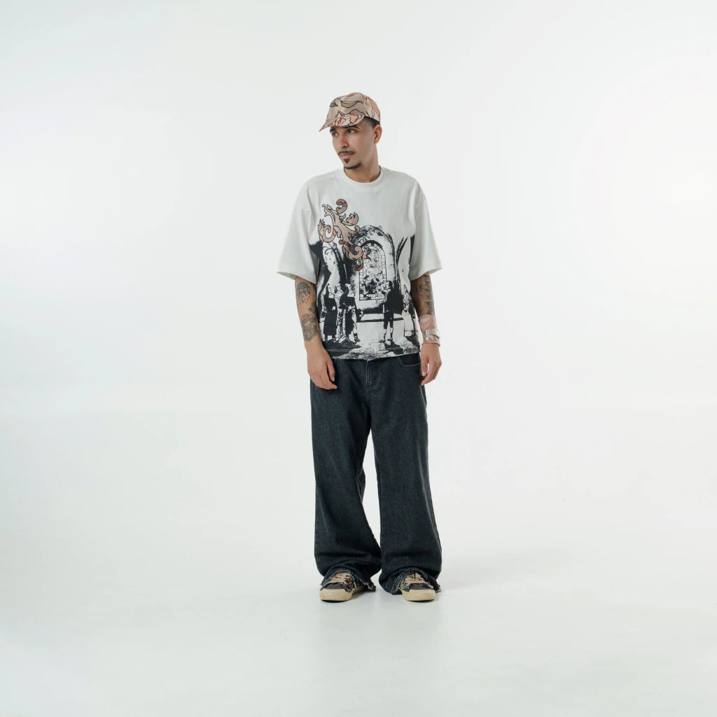 Camiseta Down Diretoria em Troyes Jacquard.73 Off White - foto 2