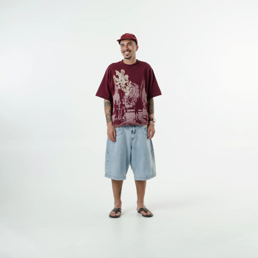 Camiseta Down Diretoria em Troyes Jacquard.73 Wine - foto 2