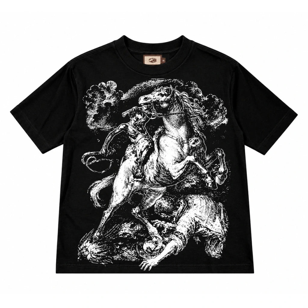 CAMISETA DOWN BOXY O NEGRINHO DO PASTOREIO BLACK
