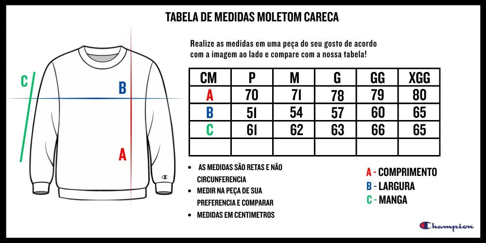 MOLETOM CHAMPION CREWNECK ATHLETIC C LOGO OFF WHITE