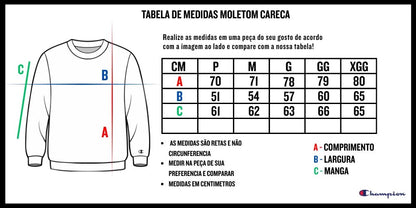 MOLETOM CHAMPION CREWNECK ATHLETIC C LOGO OFF WHITE