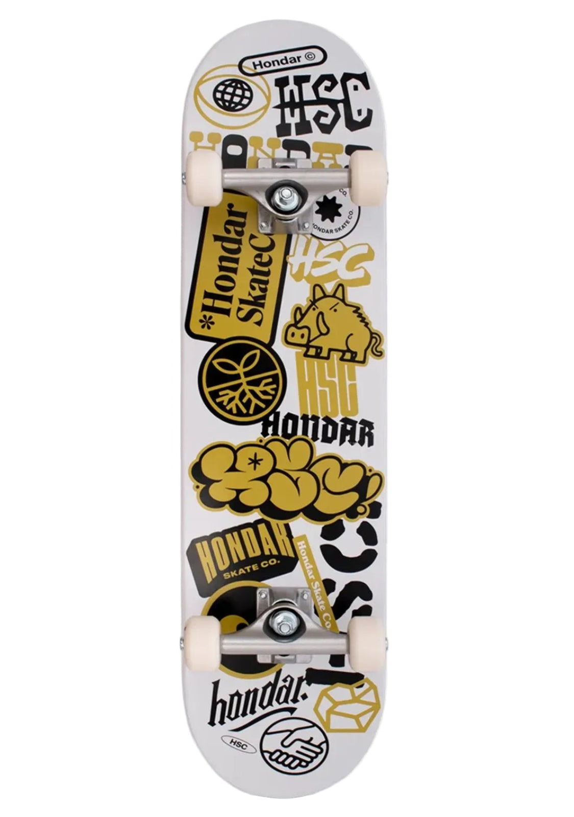 SKATE MONTADO HONDAR STICKER AMARELO