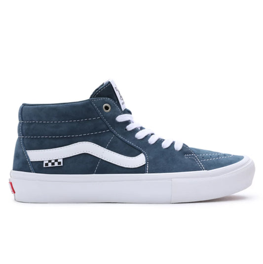 TÊNIS VANS SKATE GROSSO MID PIG SUEDE BLUE/WHITE