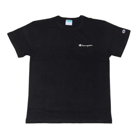 CAMISETA CHAMPION MINI SCRIPT EMBROIDERY LOGO BLACK