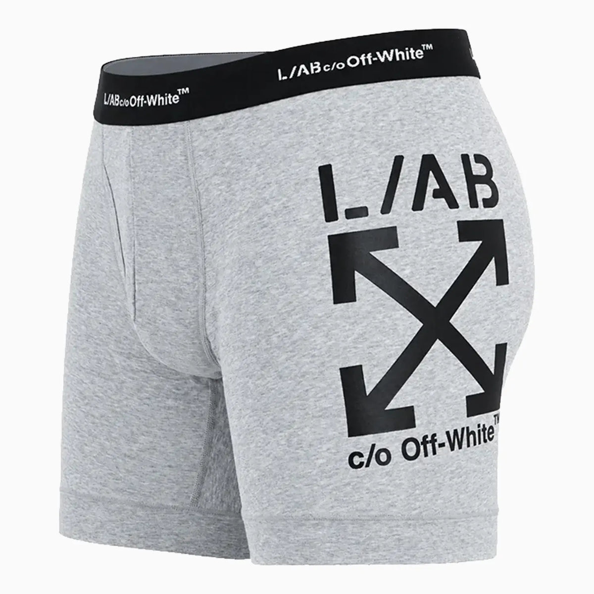 PACK CUECA OFF-WHITE L/AB HORIZONTAL REPEAT BIG ARROW BOXER 6 POL. WHITE/BLACK/GREY