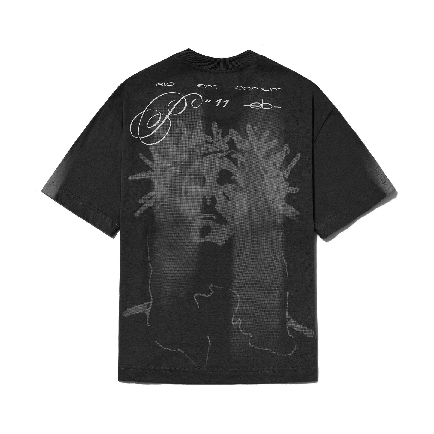 CAMISETA ELO EM COMUM REGULAR MESSIAS JERSEY PRETO