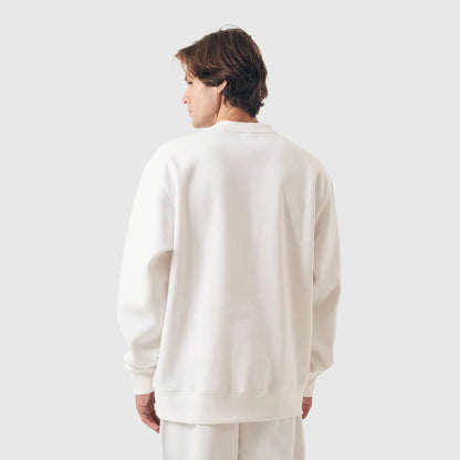 MOLETOM CHAMPION CREWNECK ATHLETIC C LOGO OFF WHITE