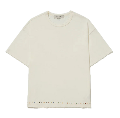CAMISETA PIET GEMS DISTRESSED BONE WHITE